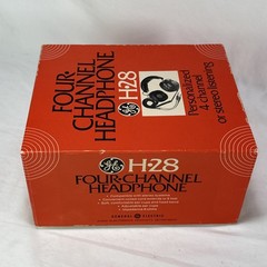 Vtg GE General Electric H-28 4 Channel Stereo Headphones Box Only Empty Box READ