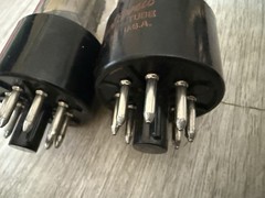 NOS Matched Quad GE 6SN7 GTB Red Label Side Getters OLD STOCK 60s