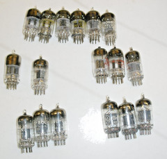 12AT7 Vacuum Tube Lot Untested Stromberg Carlson, GE, Tung-Sol, RCA, Motorola