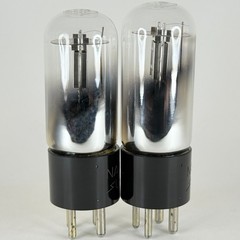 Tested Matched Pair National Union Type 20 Tubes (UX120 Equiv.) Engraved Bases