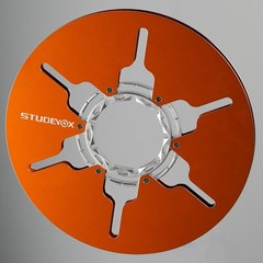 Studevox 10.5″ Edge Polished Orange Aluminium Tape Reel For Reel Tape Recorders