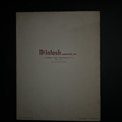 Vintage Original McIntosh MC240 Manual, Maintenance Manual, Mounting Temp NEW