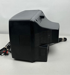 Vintage 1998 Sharp 13K-M100 13″ CRT TV Front Inputs Retro Gaming w Remote Cables