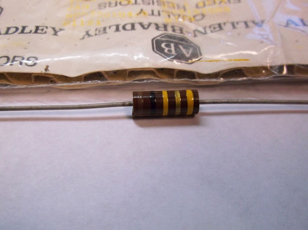 Allen Bradley Carbon Comp Resistor RCR32G104JS 100k 1 watt 5% (1)
