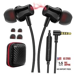 Black Wired Headphones for Laptop PC Chromebook Noise Isolating Ear
