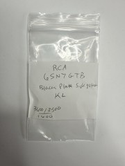 RCA 6SN7GTB Black Plate Side Getter Vacuum Tube Strong 3600/3500 Test