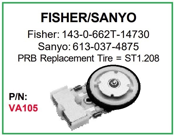 PRB VA105 VCR Video Idler Wheel for Fisher 143-0-662T-14730 Sanyo 613-037-4875 +