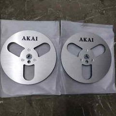 One Pair silvery TAPE REEL Akai 7″ inch Light Metal Aluminum Take Up Reel