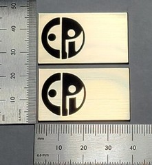 Premium Gold EPI Speaker Badge Logo Emblem Pair