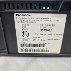 Panasonic PV-V4611 4 Head Hi-Fi Stereo VHS VCR Tested Working No Remote VCR+
