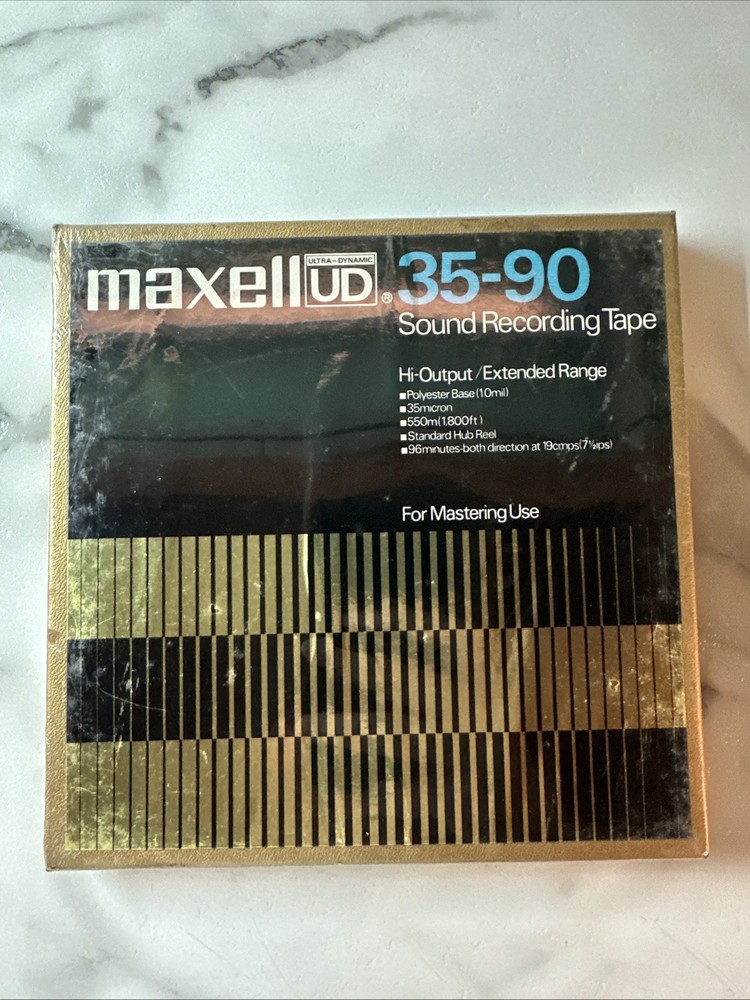 SEALED Maxell UD 35-90 7″ Reel To Reel Tape New In Box NOS Japan