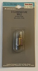 Radio Shack D-Subminiature Male 9 Position 276-1537 Tandy Archer 🔥NEW NOS💥