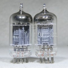 Matched Pair Tung-Sol 12AX7/ECC83 Long Plate Square Getter Very Strong USA