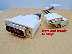 HP DELL SINGLE DMS-59 to Dual DVI Y Splitter Video Cable H9361 R0915 338285-009!