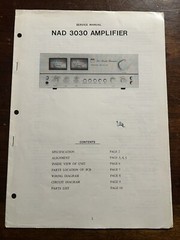 NAD 3030 Amplifier Amp Service Manual Original OEM Vintage New Acoustic