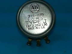ALLEN BRADLEY 1 MEG OHM POTENTIOMETER 311-0039 TYPE J POT MADE IN USA