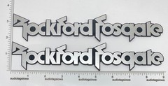 Rockford Fosgate Logo Pair 3D Incised Acrylic Pair 9″ x 1.75″ Self Stick