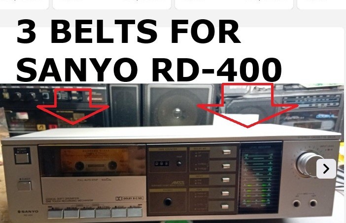 3 PCS BELT KIT FITS SANYO RD-400 (3 PCS) NEW