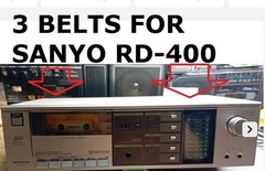 3 PCS BELT KIT FITS SANYO RD-400 (3 PCS) NEW