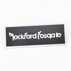 Rockford Fosgate Speaker Custom Made Logo Badge Aluminum 106mm(4.17″)X39mm(1.54″