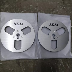 One silvery TAPE REEL Akai 7″ inch Light Metal Aluminum Take Up Reel