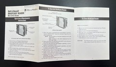 Bell & Howell Briefcase Microfilm Reader Owner Instructions Maintenance Manual