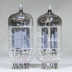 Matched Pair Tung-Sol 12AX7/ECC83 Long Plate Square Getter USA Strong