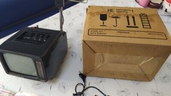 Vintage Soviet Mini TV Elektronika 409D B&W Portable Television NOS Full Set Box