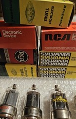 Vintage Lot of (9) 6146A & 6146B Vacuum Tubes RCA Sylvania Amperex UNTESTED