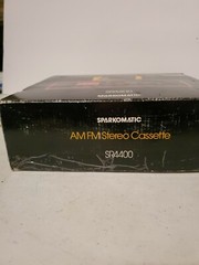 HTF Vintage Sparkomatic Sr4400 Am Fm Stereo Cassette With Box Anti Theft Control