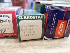 NOS Potentiometer Lot Philco Ohmite Clarostat Ceramic