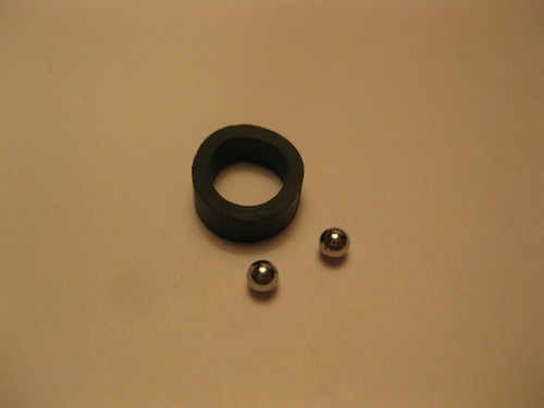 Dual 1219, 1229 turntable rubber washer/sleeve and balls, Single/Multi Selector