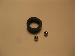 Dual 1219, 1229 turntable rubber washer/sleeve and balls, Single/Multi Selector