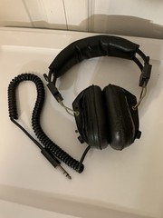 Vintage 1975 Le-Bo Stereo Headphones TA-302 Japan 8 OHM Coiled Cord 1/4 in Jack