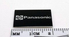 National Panasonic Turntable Logo Badge For Dust Cover Custom Metal 20 x 15mm