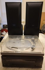 VTG PIONEER BUNDLE-PL-100 TURNTABLE/2 TALL CS-H305 SPEAKERS/VSX-D509S RECIEVER