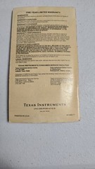 1976 Texas Instruments TI Business Analyst Calculator Owners Manual Original