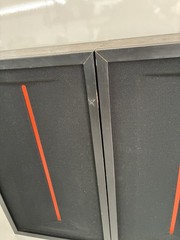 Vintage Pair Of J.C. PENNEY SPEAKERS Orange Stripe Nice Made In Japan 16 Ohm