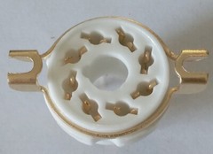 tube socket 8 pin octal chassis mount gold plated ceramic 10 pcs 6L6 EL34 6SN7GT