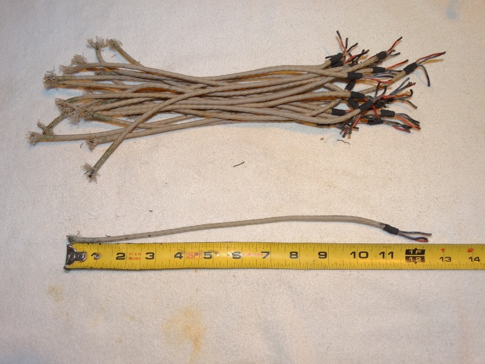 20 pcs 12″ Vintage Cloth Stranded Copper Wire *Tube – Amplifier*(5 Available)