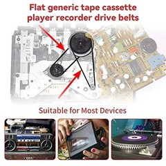 Cassette Recorder Rubber Belts 50 Pack 2mm Width 40-135mm Flat Drive Belt Repair