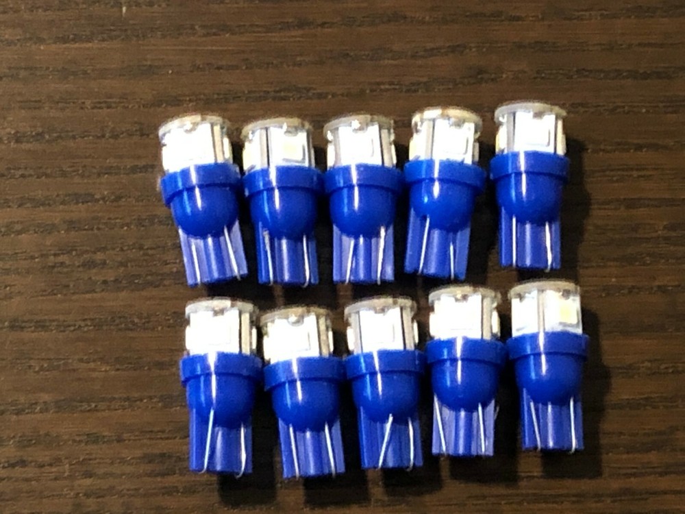 10 New Cool Blue 8V Wedge Lamp LED Light Bulbs for Pioneer Project/One Receiver