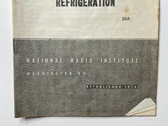 National Radio Institute Appliance Service Manual Fundamentals Refrigeration