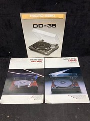 MICRO SEIKI MB-14ST, MB-18, DD-35 TURNTABLE SINGLE PAGE SELL SHEET & SPECS