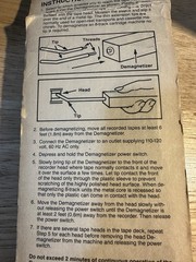 Realistic universal head demagnetizer. Radio Shack Box Not In Good Shape