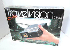 AWESOME WOKRING PANASONIC TRAVELVISION CT-101 PORTABLE CRT COLOR TV 1.5 COMPLETE
