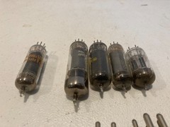 Lot of 10+ Vintage Radio TV Various Sizes & Brands Vacuum Tubes 12au7