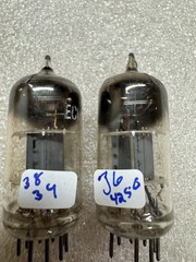 Mullard 12AT7 ECC81 D Getter Matching Pair Preamp Tubes Strong