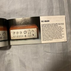Technics Sales Brochure SA-1000 and SU-8600