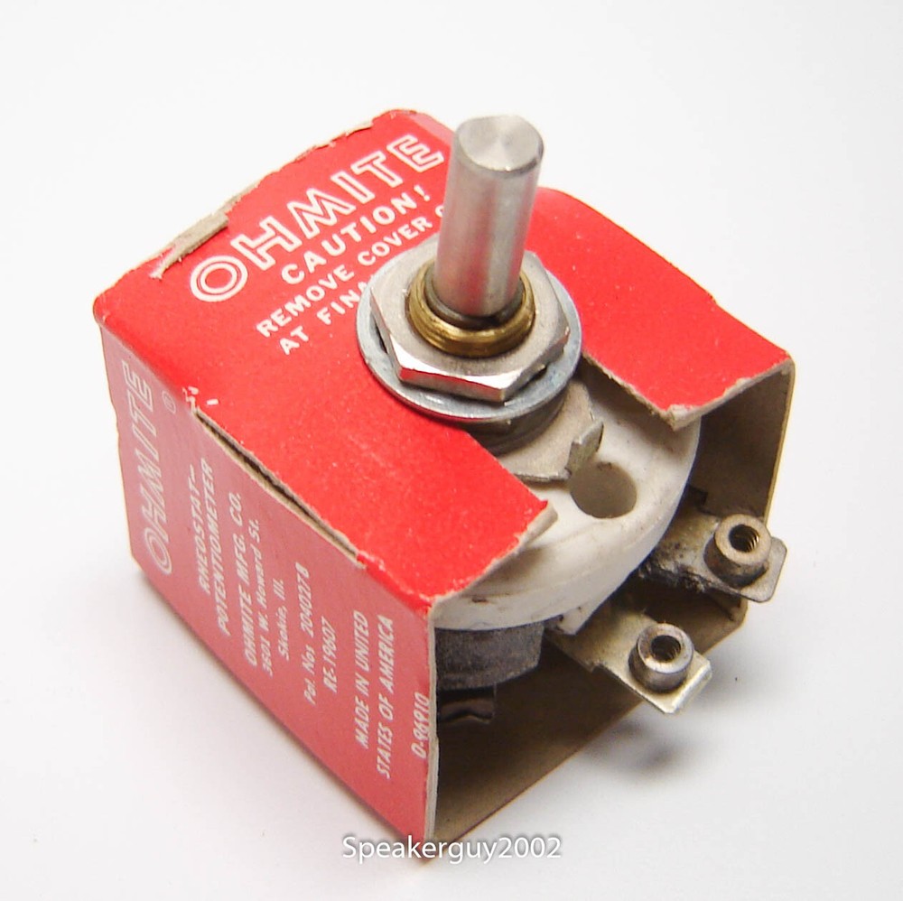 NOS Ohmite Potentiometer / SPEC 43722 79F-908526-1 / 400 Ohm — KTB2